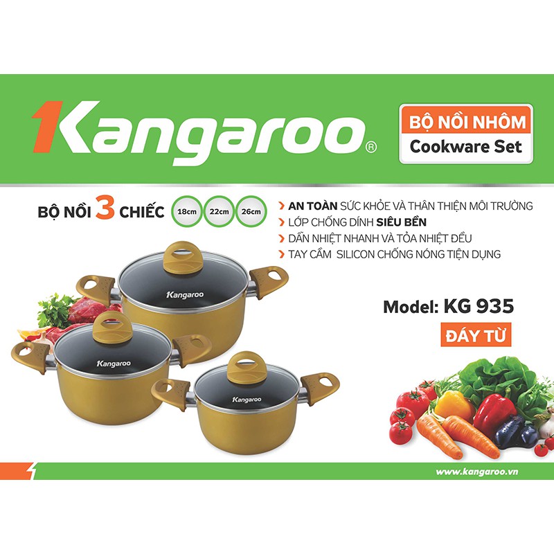 Thanh lý Bộ nồi Kangaroo KG932 KG935 KG991M KG993MX chính hãng