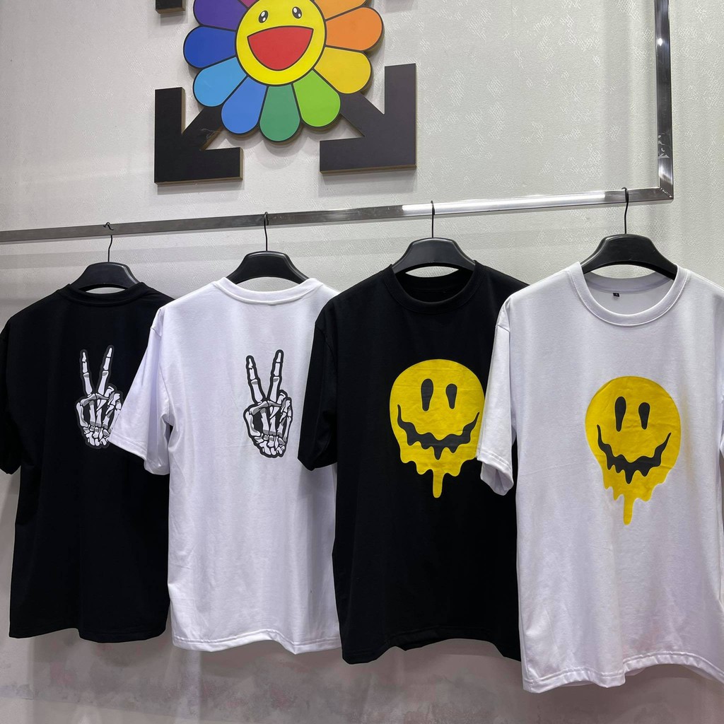 Áo thun balen mặt cười Nam Nữ Full tag Chính hãng Kun shop