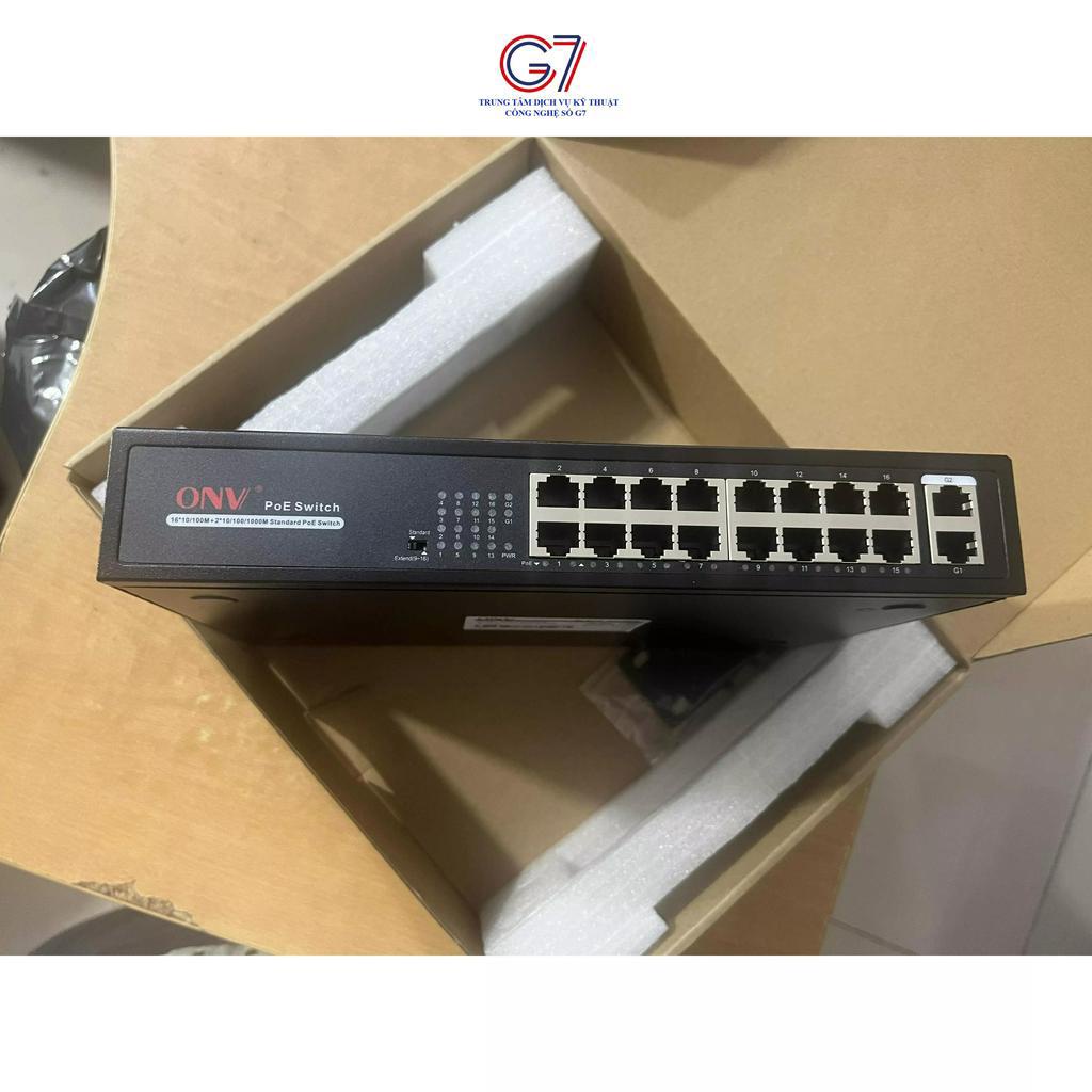 Switch poe 16 port ONV H1016PLS 16x10/100M PoE port + 2 uplink port