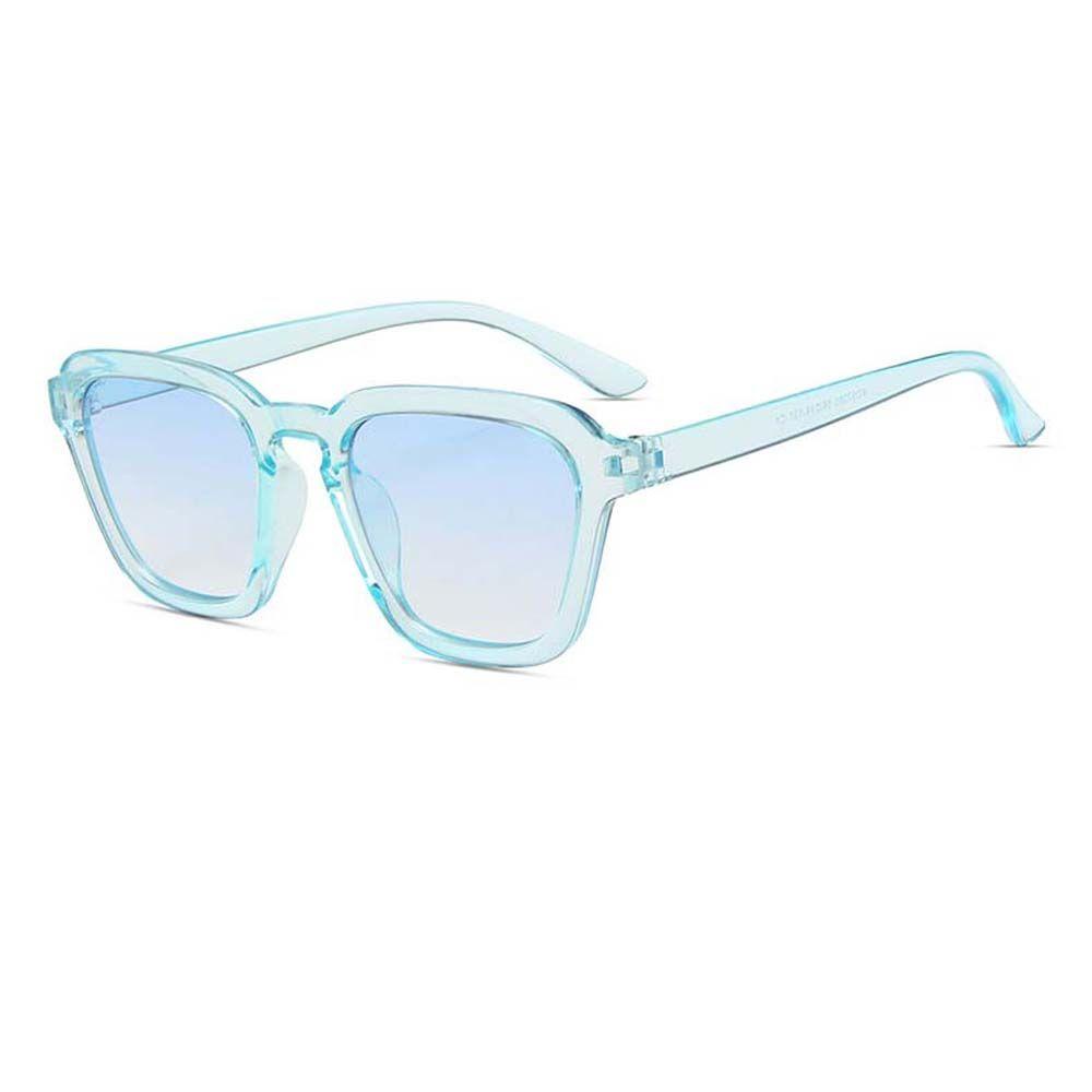 Kính Mát Gọng Vuông Lớn In Họa Tiết Báo Hồng Cổ Điển Màu Đen Dành Cho Nam Nữ