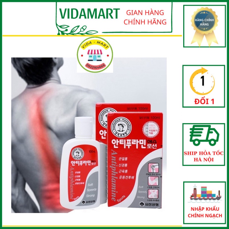 Dầu Nóng Xoa Bóp Hàn Quốc Giúp Xoa Dịu Các Cơn Đau Hiệu Quả Hỗ Trợ Điều Trị Đau Đầu, Đau Vai, Đau Lưng, Đau Cổ vidamart