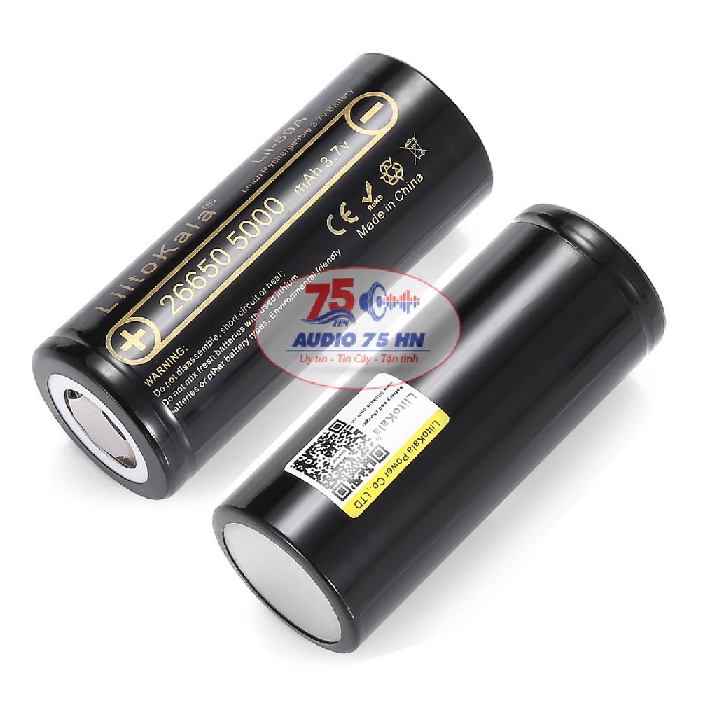 01 viên pin sạc Liitokala Engineer Lii-50A 3.7V 26650 5000mah 20A dùng cho đèn pin, thiết bị điện tử cao...