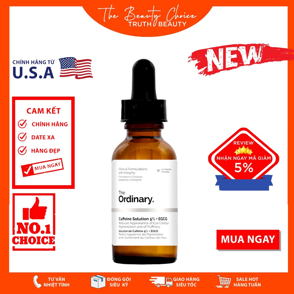 Serum dưỡng mắt The Ordinary Caffein Solution 5% + EGCG (30mL) | BigBuy360 - bigbuy360.vn