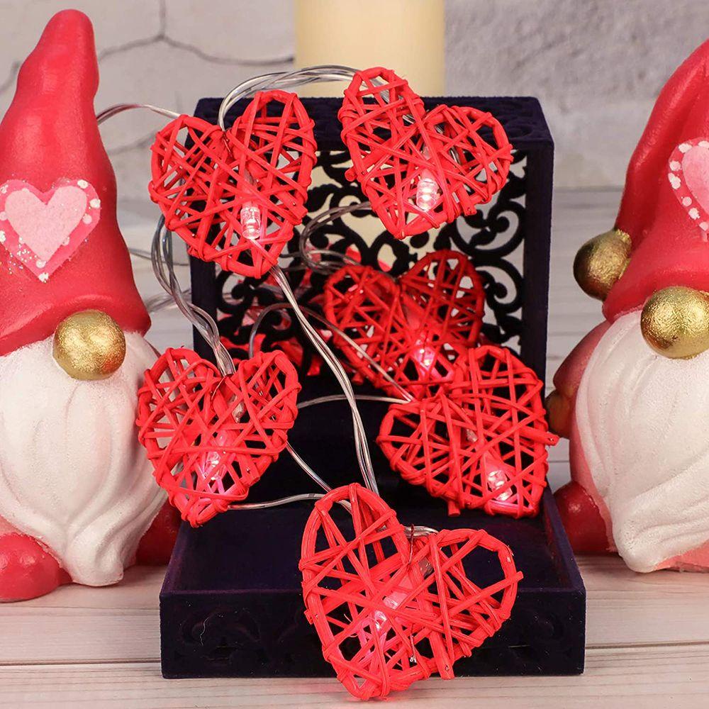 Set 24 10 Trái Tim Bằng Mây Đan Trang Trí Giáng Sinh DIY