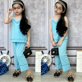 (9-22kg) Bộ dây lụa thiết kế cao cấp cho bé gái