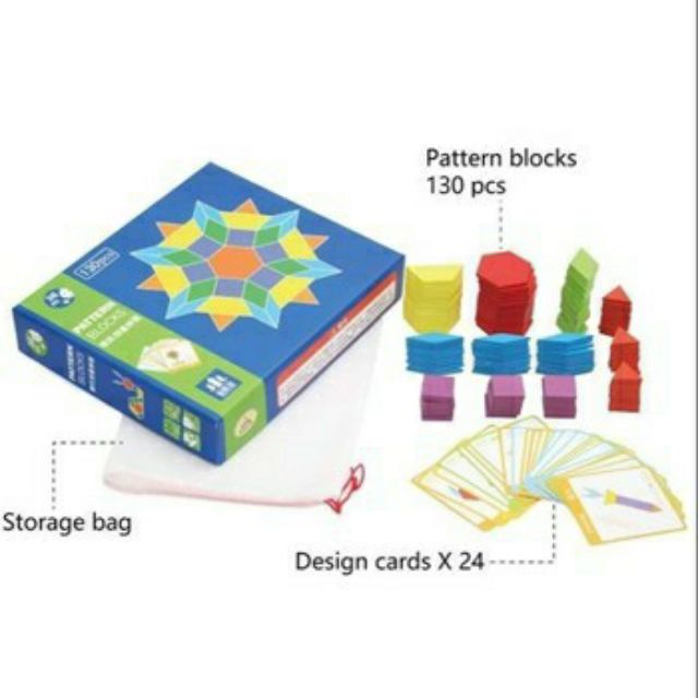 Ghép hình tu duy theo thẻ Pattern block