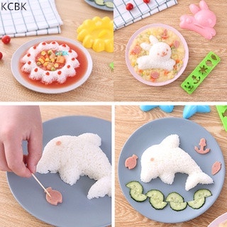 Khuôn Làm Cơm Nắm Phong Cách Nhật Bản Dễ Thương DIY 1 Bộ Khuôn Làm Sushi Hình Thỏ / Cá Heo Bk