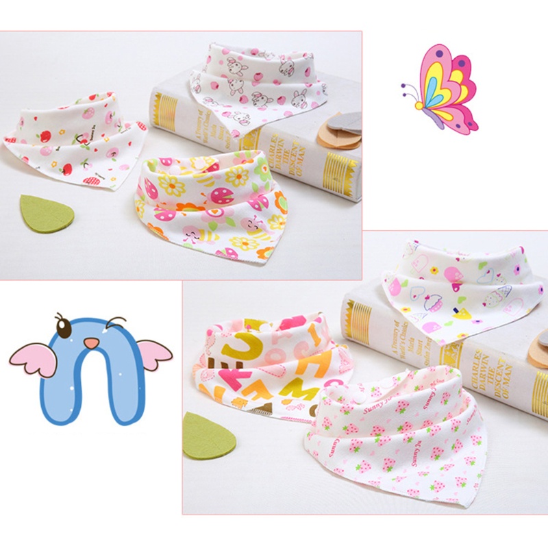 Khăn Yếm Ăn Họa Tiết Hoạt Hình Dễ Thương Cho Bé