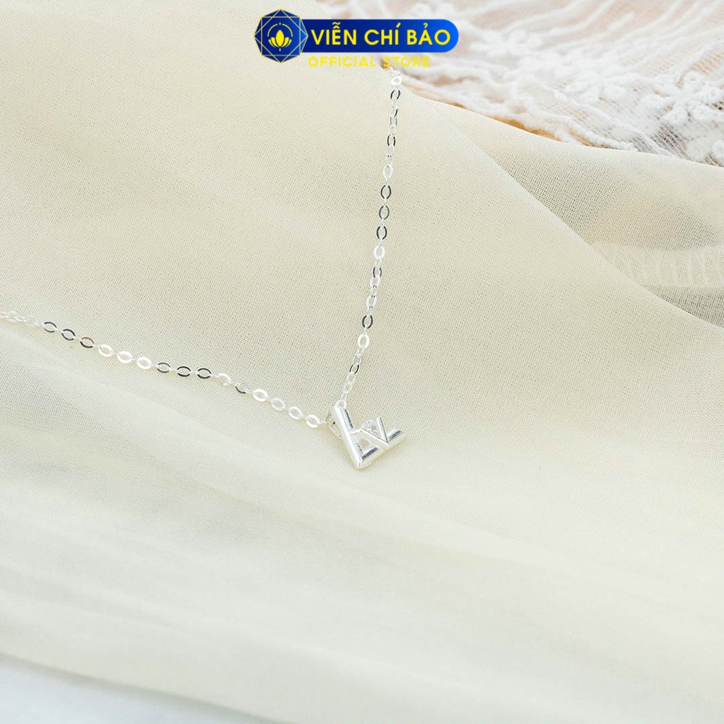 Dây chuyền bạc nữ LV chất liệu bạc 925 thời trang phụ kiện trang sức Viễn Chí Bảo D400805