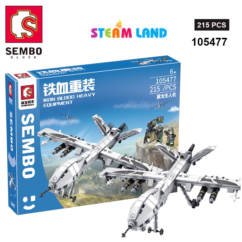 Đồ Chơi Lắp Ráp Máy Bay Tấn Công - SEMBO 105477 -Steamtoys