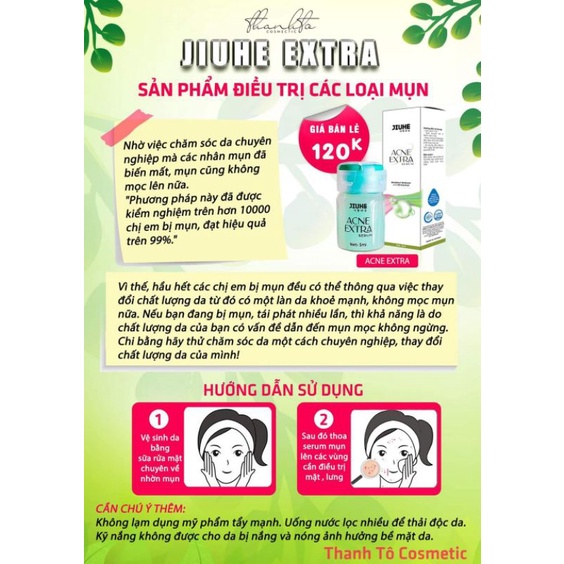 SERUM JIUHE Mụn Thanh Tô chính hãng