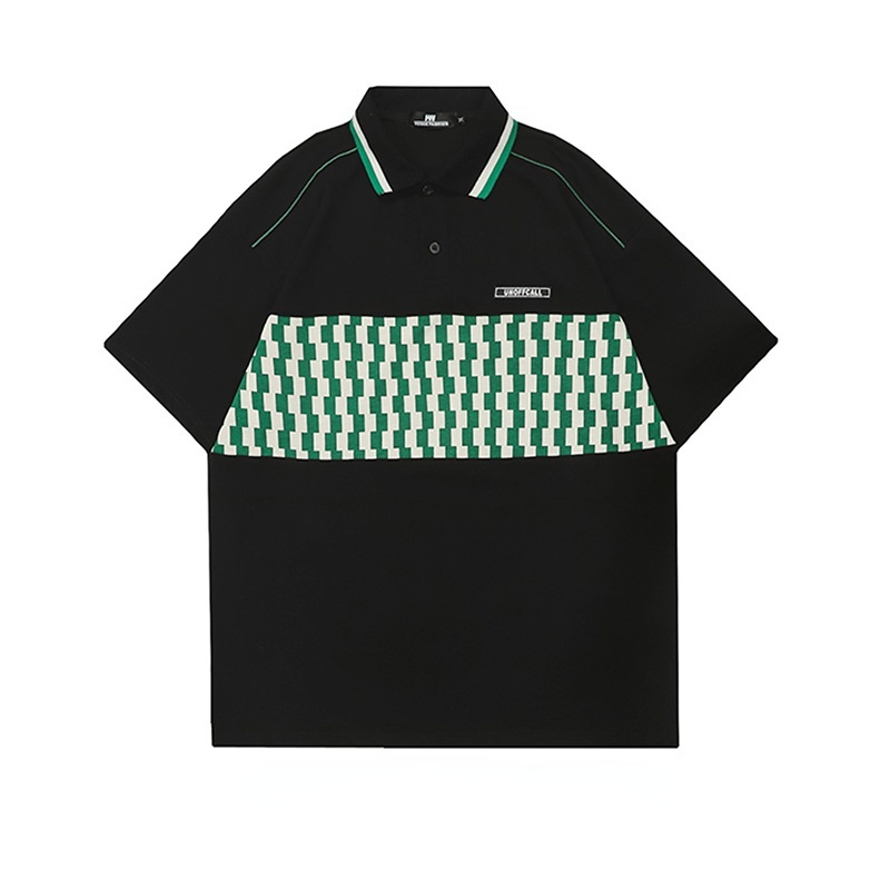 Áo Thun POLO Tay Ngắn Dáng Rộng Phối Họa Tiết Kẻ Sọc Phong Cách Hàn Quốc Thời Trang Mùa Hè Mới Size M-2XL Cho Nam