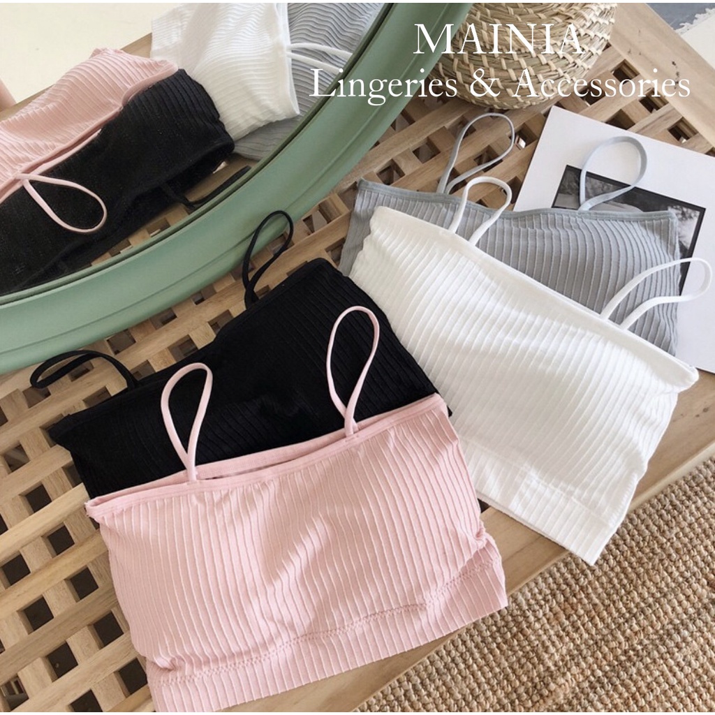 Áo Lót Bra Quây Hai Dây Chất Cotton Co Giãn Mặc Cực Mát Thoải Mái Áo Tập Gym Yoga Loại 1 Mainia Shop