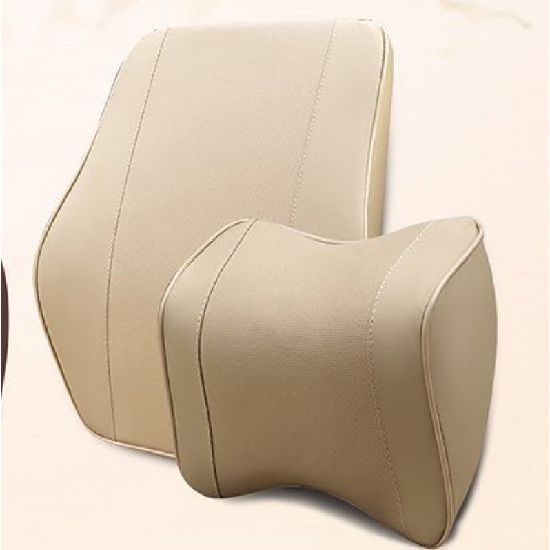 Bộ Tựa Lưng Cao Su chống mỏi khi lái xe Non Nguyên Khối Bọc Da Cao Cấp