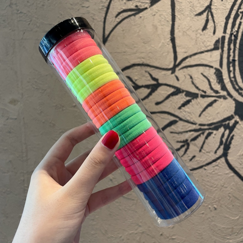 Chai thun buộc tóc cho nữ- 20 sợi nhiều màu êm tóc nữ