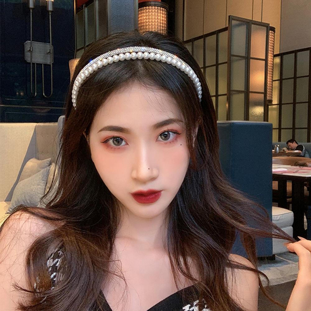 Băng Đô Cài Tóc Đính Ngọc Trai Giả Thời Trang Cho Nữ