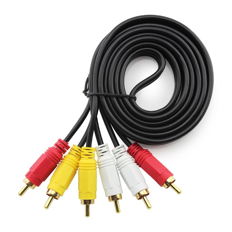 Cáp tín hiệu AV 3 đầu hoa sen (AV 3 ra 3)  - Dây nối AV 3 ra 3 dài 1,5m - 3m - 5m-10m- 15m -20m