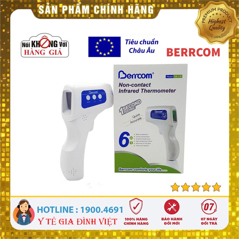 ⚡CHÍNH HÃNG⚡️ NHIỆT KẾ BERRCOM JXB178 - Nhiệt kế hồng ngoại đa năng