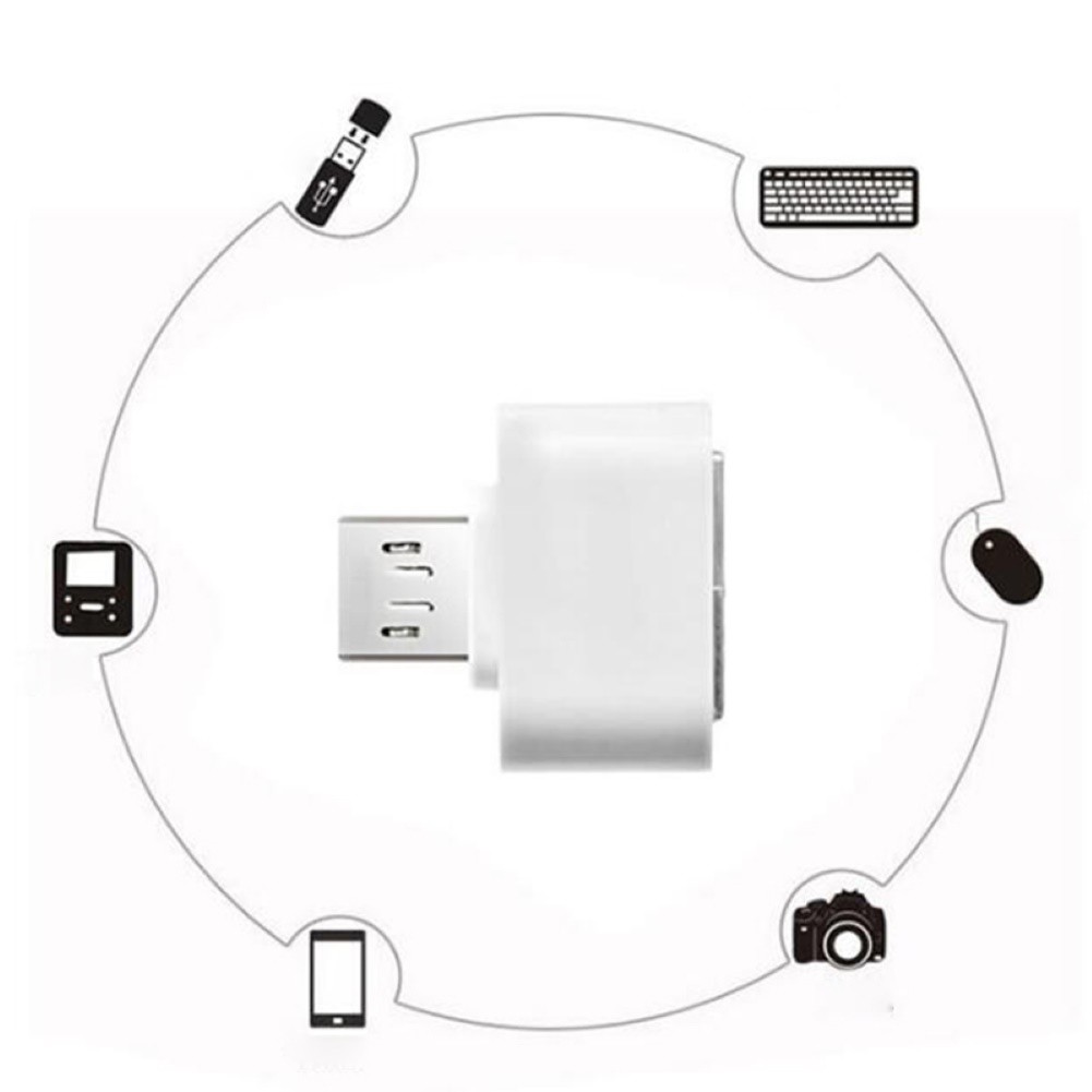 Đầu chuyển đổi OTG V8 từ giắc cắm micro USB sang ổ cắm cho điện thoại Android tùy chọn màu sắc
