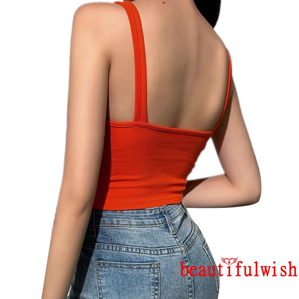 Áo Lửng Nữ Không Tay Cổ Chữ V Thời Trang Quyến Rũ | BigBuy360 - bigbuy360.vn