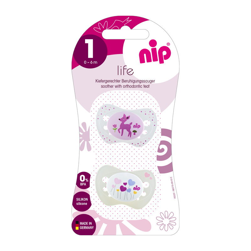 Bộ 2 Ty ngậm silicone NIP Made in Germany cho bé