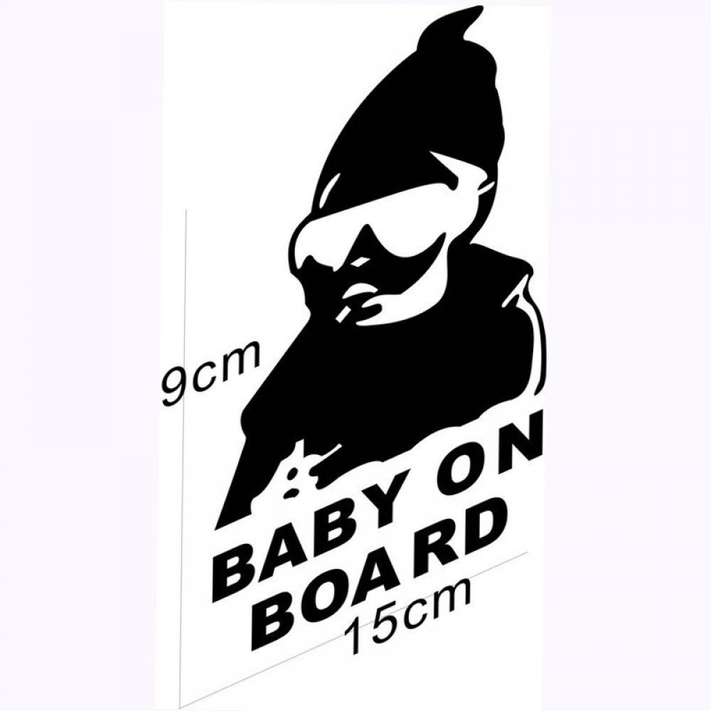 Hình dán em bé trên xe hài hước trang trí xe hơi | BigBuy360 - bigbuy360.vn