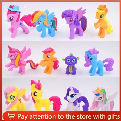 IN STOCK !! NEW 14cm Đồ chơi ngựa Pony thiên thần set 12 cho bé loại