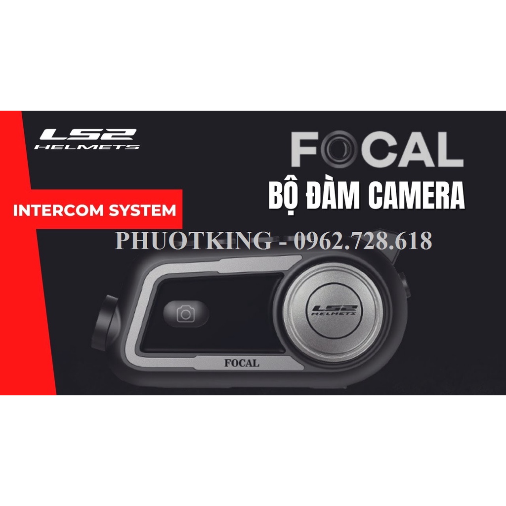 [TẶNG THẺ NHỚ] Tai Nghe Bluetooth Ls2 Focal tích hợp camera, bộ đàm gắn mũ bảo hiểm