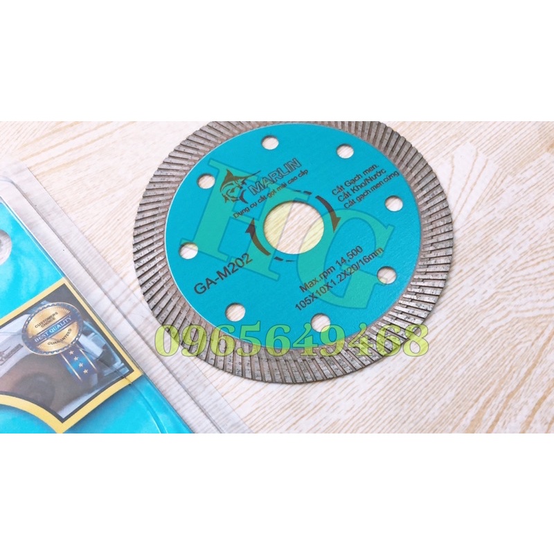Lưỡi Cắt Gạch Men Đa Năng MARLIN Cắt Ngọt, Chính Xác 105x10x1.2x20/16mm