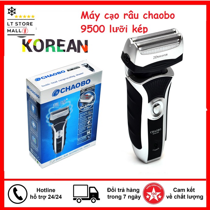 Máy cạo râu Chaobo 9500 - Máy cạo râu 2 lưỡi