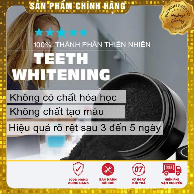 Bột tẩy trắng răng than hoạt tính Teeth Whitening 30g