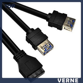 Dây Cáp Chuyển Đổi 20pin Sang 2 Cổng Usb 3.0 Kèm Chân Đế Cố Định