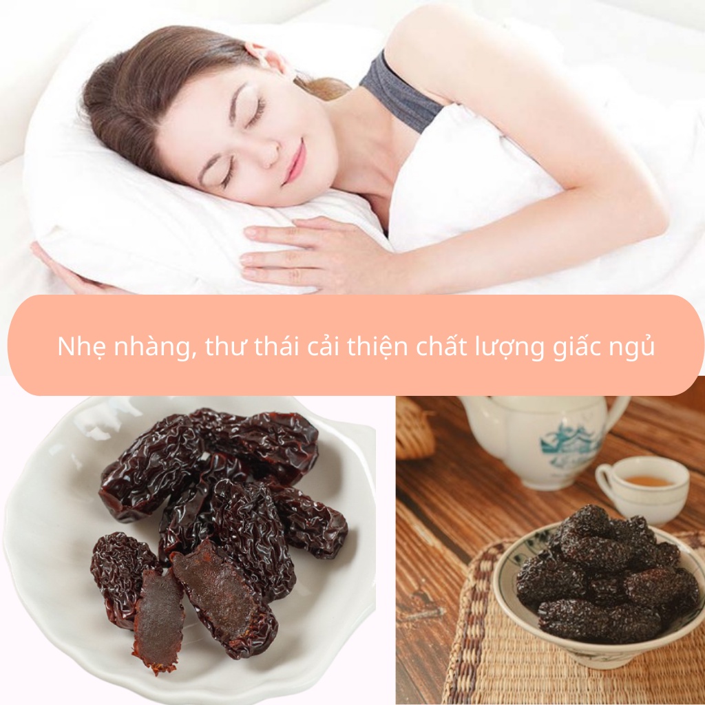 Táo tàu đen sấy lạnh Robi Mart gói 500gr - Ngủ ngon giấc và tốt cho hệ tiêu hóa hàng loại 1 chính hãng