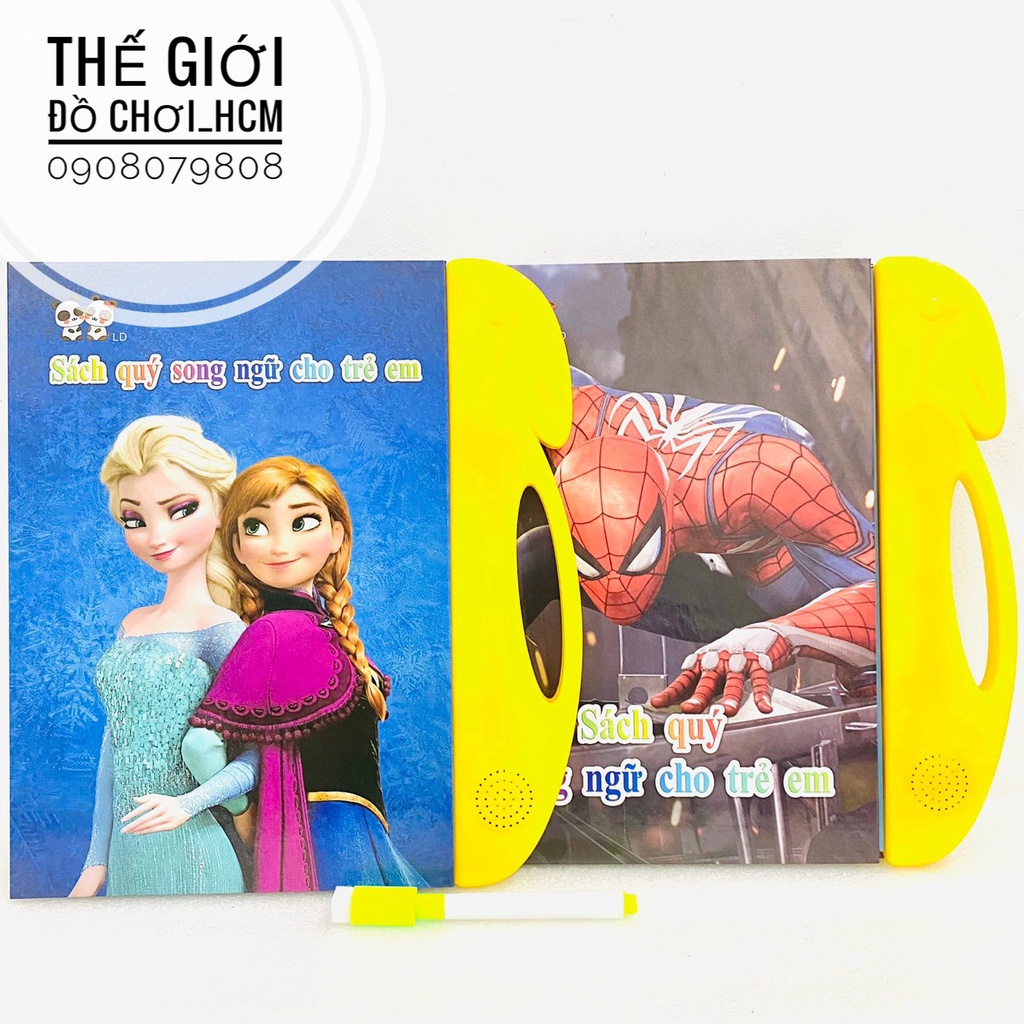 [VỪA HỌC VỪA CHƠI] Đồ chơi sách nói điện tử song ngữ Anh Việt giúp bé học chữ, số, các loại hình, con vật, xe