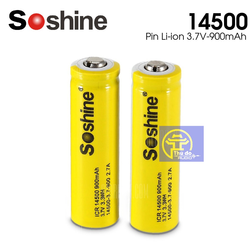 01 viên Pin sạc Soshine 14500 3.7V 900mah loại cao cấp