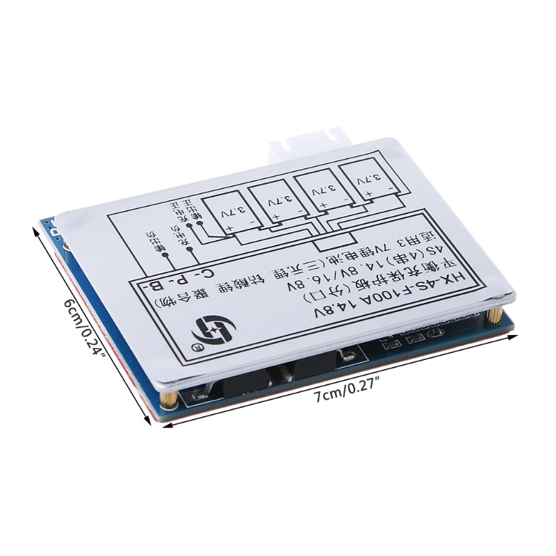 Bảng Mạch Li 4S 100A 14.8V Li-ion Lithium 18650 BMS PCM Chất Lượng Cao
