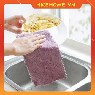 5 Khăn Lau Bếp Đa Năng 2 Mặt Siêu Thấm
