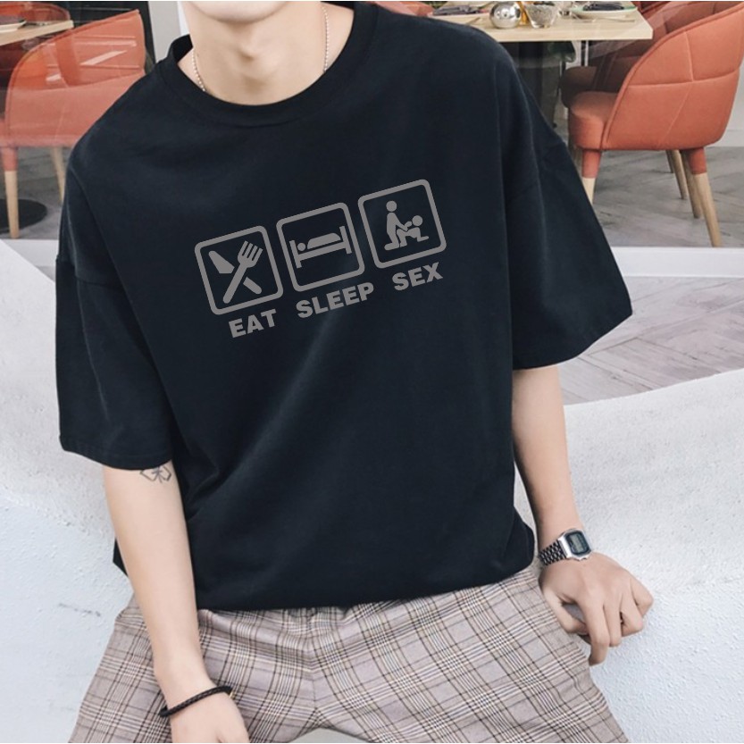 Áo phông nam nữ phản quang SÁNG - ĂN - CHƠI unisex form rộng tay lỡ - áo thun 360 basic siêu đẹp