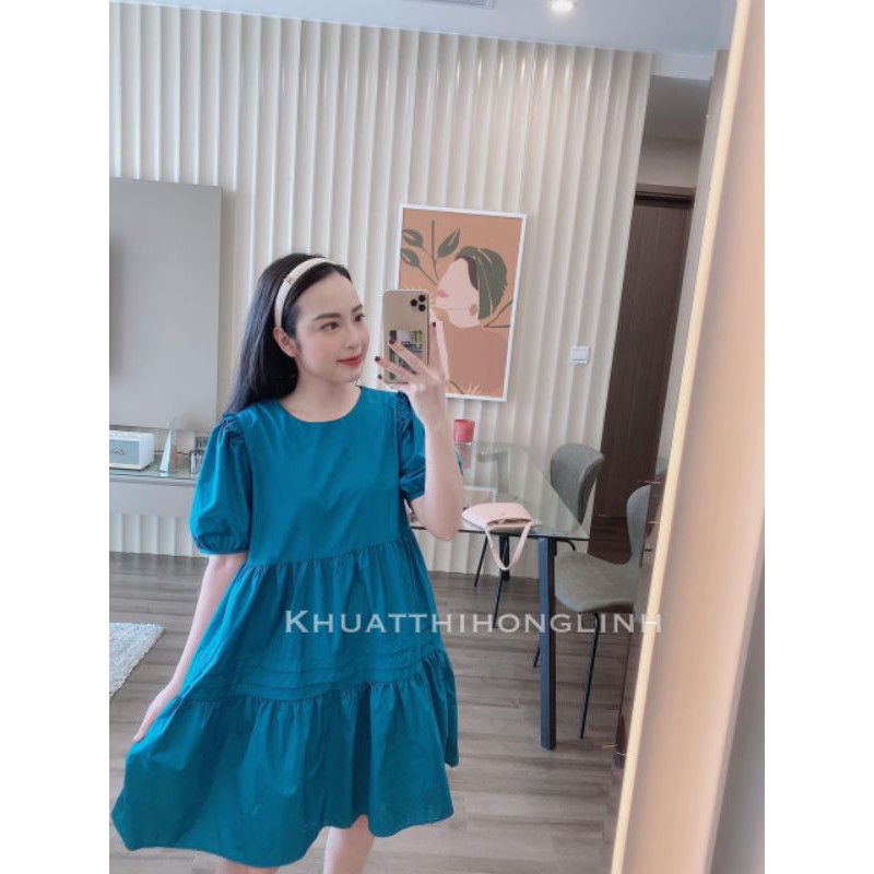 [Mã FAGREEN1505 giảm tới 30K đơn 99K] VÁY XANH NGẮN GẤP LY 2 TẦNG CHO NỮ | BigBuy360 - bigbuy360.vn