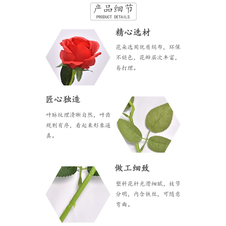 Hoa hồng lụa giả trang trí nhà cửa đẹp mắt