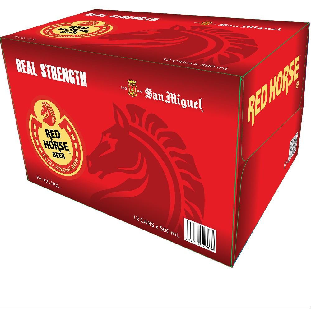 Thùng 12 lon bia San Miguel Red Horse lon 500ml