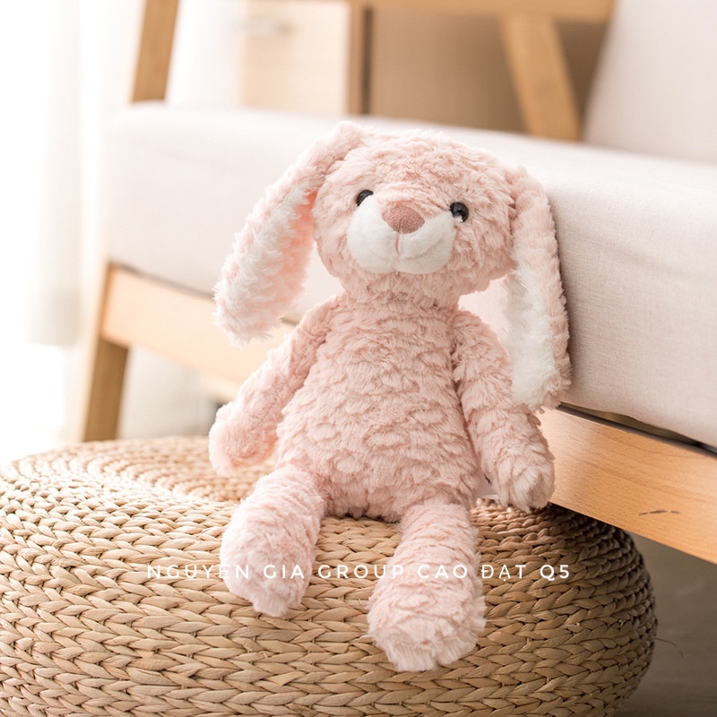 Thú nhồi bông, thỏ nhồi bông 38cm mềm mịn, gấu bông hình thỏ, thú bông cao cấp tại Nguyễn Gia group Cao Đạt Quận 5