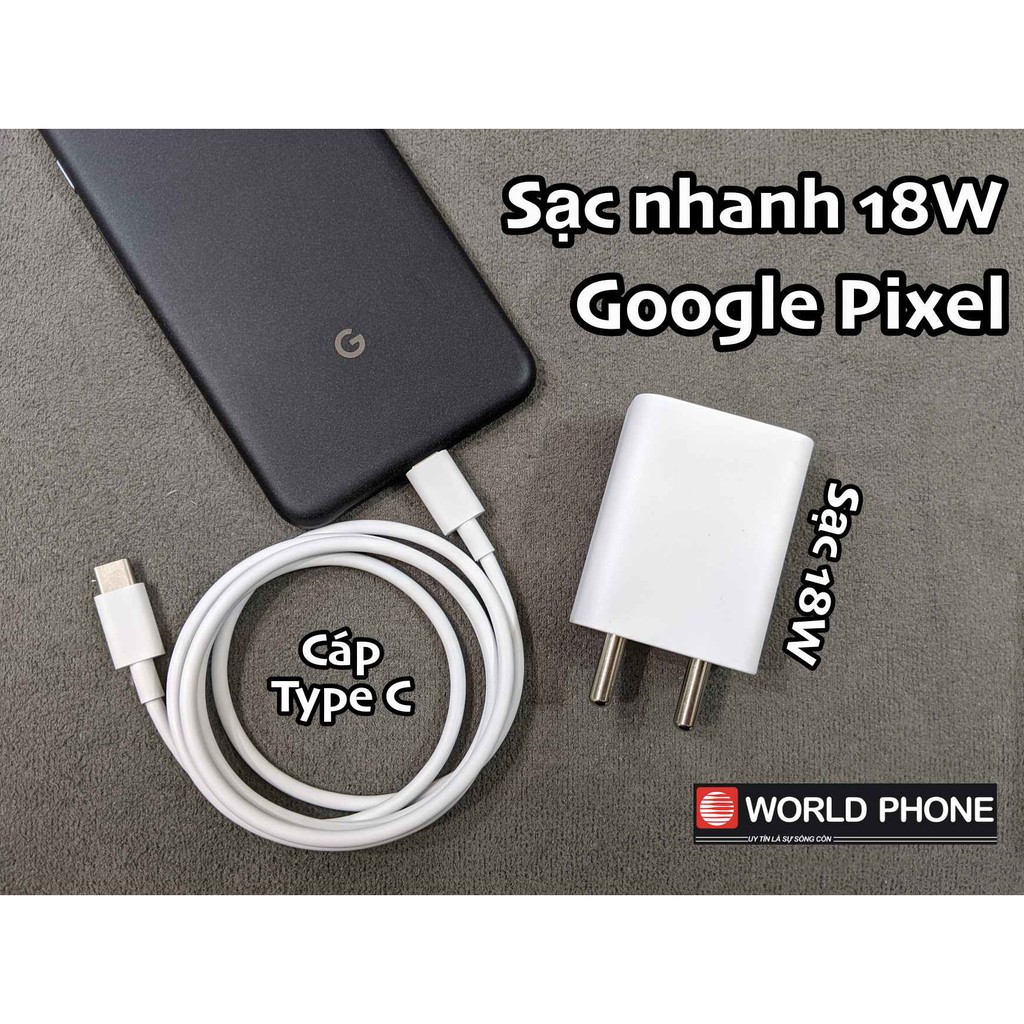 Sạc cáp nhanh GG Google Pixel chính hãng 18W GG Pixel/ Pixel XL 2/2 XL 3/3XL 3a/3a XL 4/4XL 4a 5G, Pixel 5