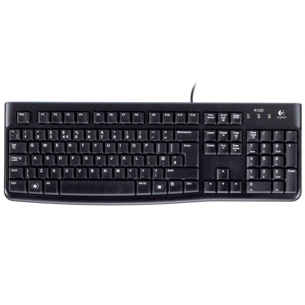 Bàn phím có dây Logitech K120 Đen - Hãng phân phối chính thức