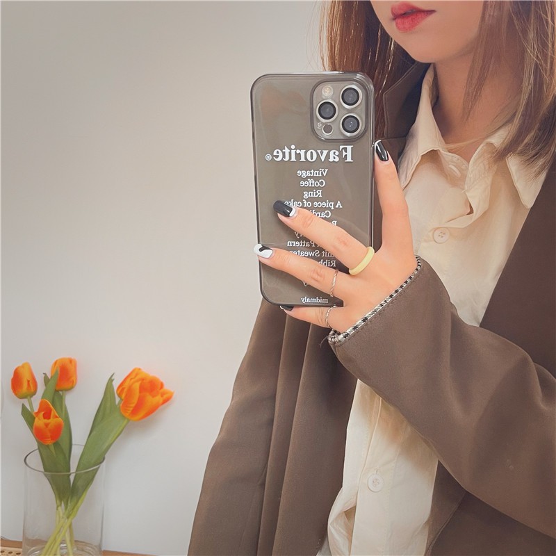 iPhone 11 Pro Max / iPhone12 / iPhone X / iPhone 7 Plus / iPhone 8 / iPhone 6 / iPhone 11 INS groove of the wind letter INS Anti-drop TPU phone case