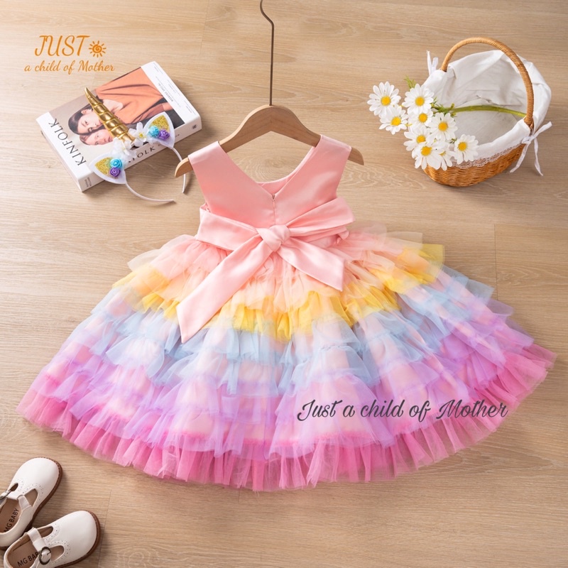 Váy Công Chúa Rainbow,Váy dự tiệc bé gái