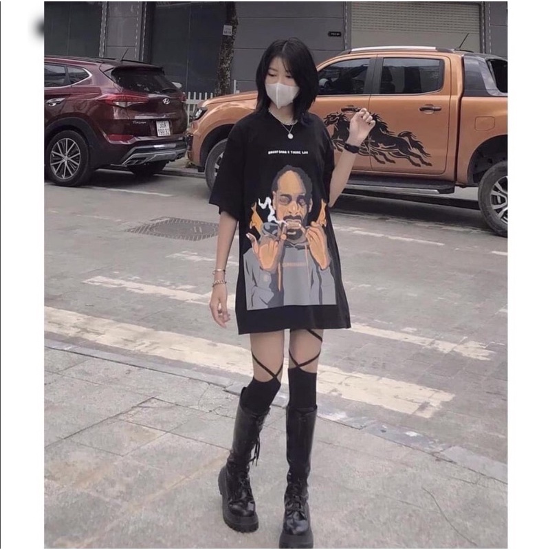 Áo thun phông logo tay nam nữ PINK tay lỡ form rộng ANH DA ĐEN Unisex