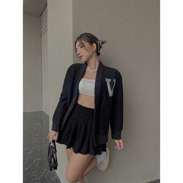 DVRK - Áo khoác cardigan thêu logo xù -DVRK-21ss