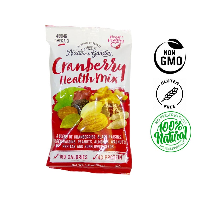 Hạt Tổng Hợp &amp; trái cây sấy hữu cơ Trail Mix Snack- Cranberry Health Mix 34g