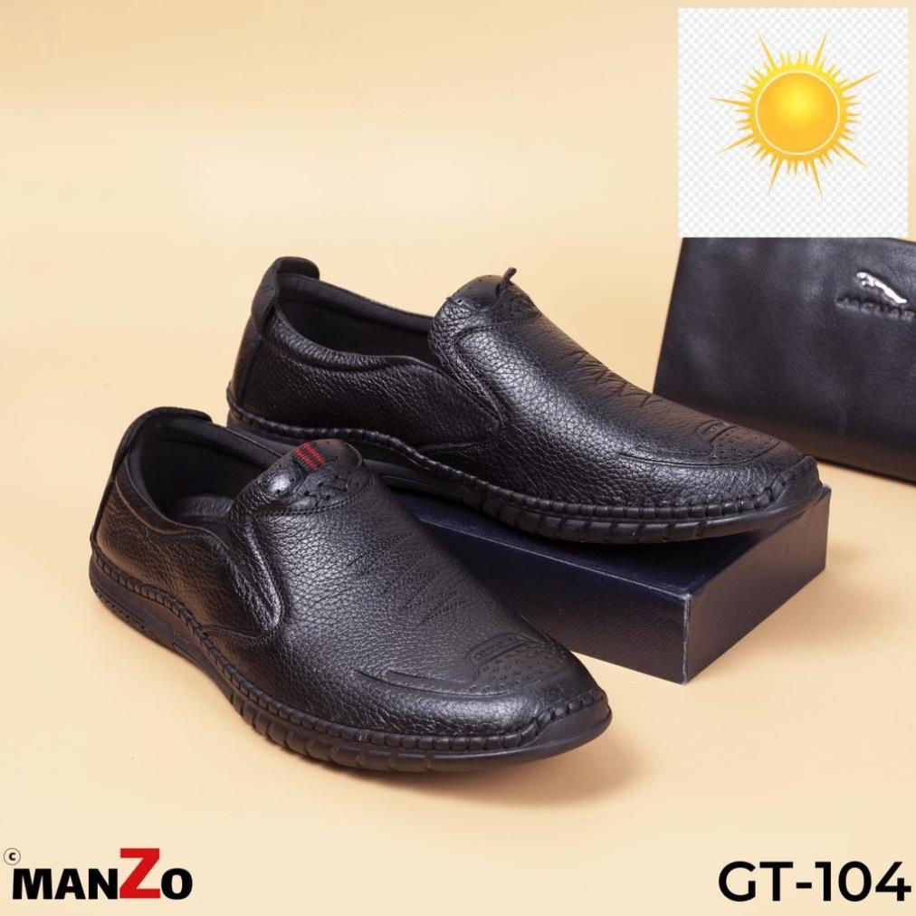 Đen & Nâu - Giày lười da mềm mang rất êm chân - Bảo hành 12 tháng - Manzo store - GT 104